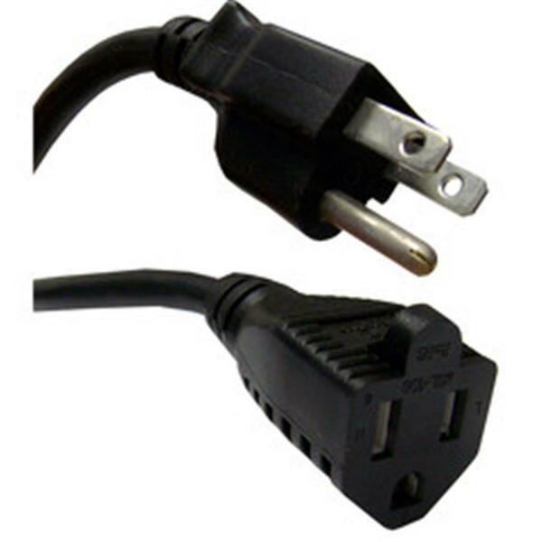 Aish Power Extension Cord Black NEMA 5-15P to NEMA 5-15R 13 Amp 16 AWG UL CSA rated 6 foot AI50482